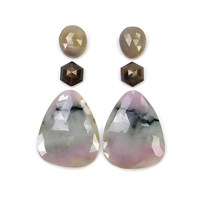 Multi Sapphire Rose Cut Slices