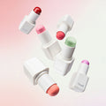 Colorful AMELI Night Series Touch Balm lip tints on a gradient background.