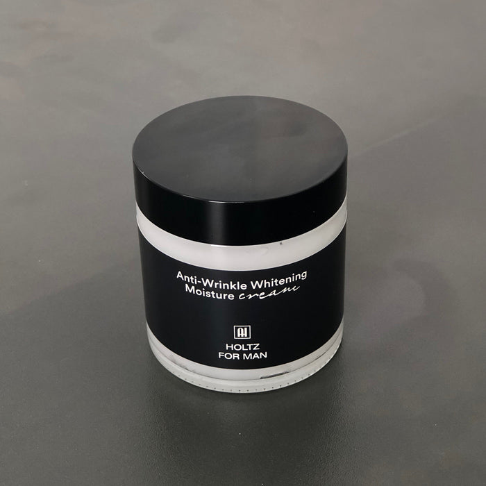 ANNA HOLTZ For Men Homme Snail Wrinkle Improving Whitening Moistureizing Cream 100ml - Gentleman Korea product shot of black jar