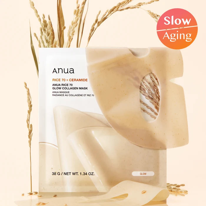 Anua Rice 70 Glow Collagen Mask (4 Sheets)