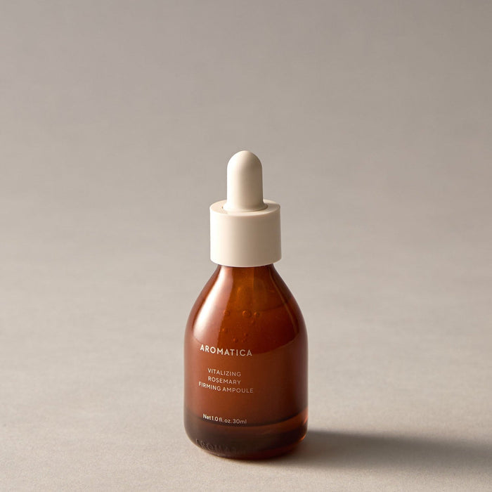 AROMATICA Vitalizing Rosemary Elasticity Ampoule 30ML bottle on a grey background