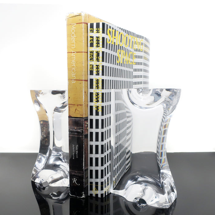 Astrolite Lucite Bookends by Ritts Co. of Los Angeles