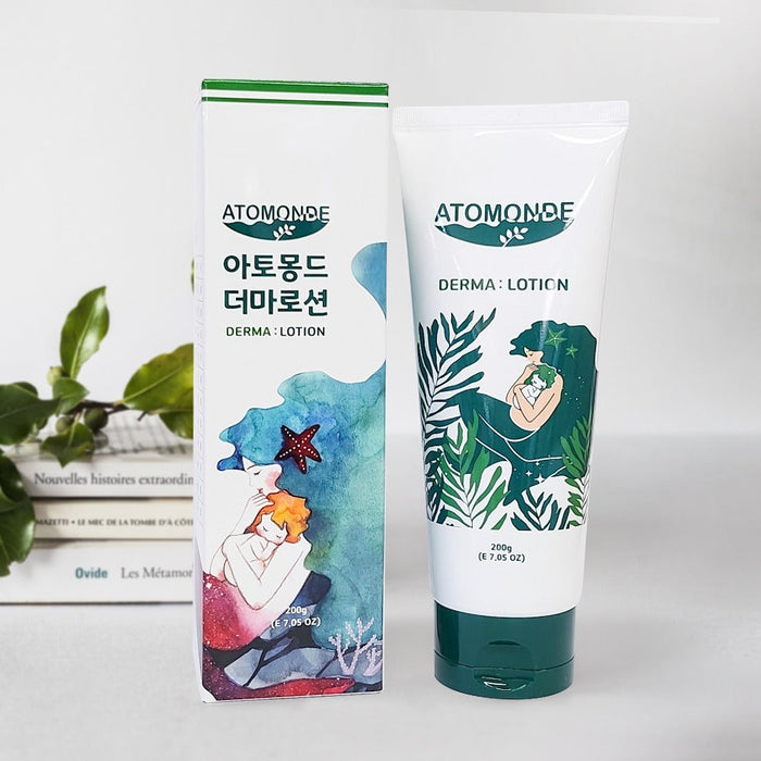 ATOMANDE Baby Derma Infant Lotion 200g packaging with illustrated design and starfish imagery on tube and box.