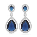 Blue Diamond Drop Earrings - BELARIC