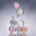 BANILACO Hyper Holobeam Eye Glitter collection showcasing multiple colorful shades in round containers.