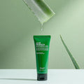 BENTON Aloe Propolis Soothing Gel 100ml with aloe vera leaf dripping gel, ideal for sensitive and dry skin nourishment and hydration.