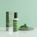BENTON Deep Green Tea Lotion 120ml with packaging, featured on green background, highlighting its hydrating and antioxidant benefits.