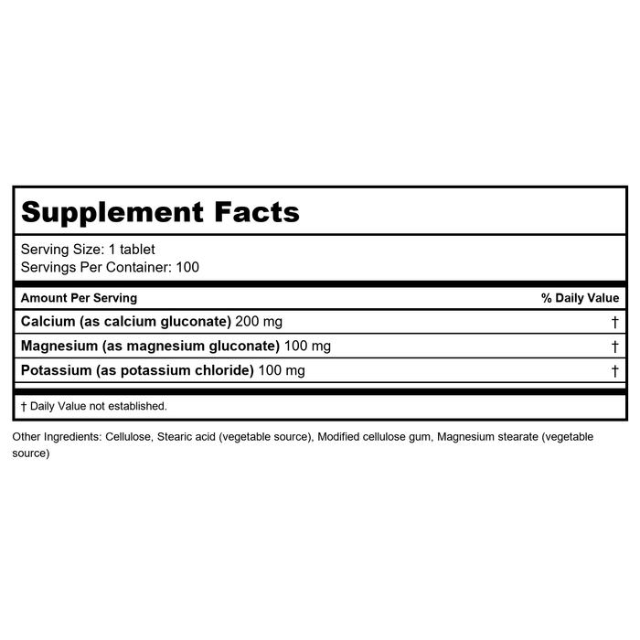 Biotics Research Bio-CMP 100 Tablets - Supplement Facts panel