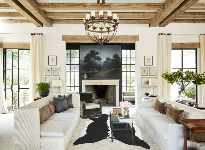 Black and White Cowhide Rug #B10930