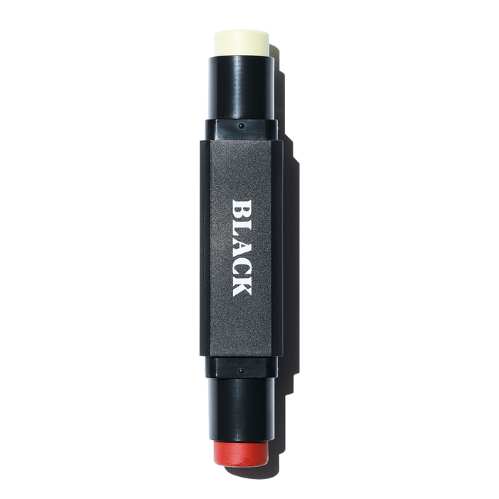 BLACK MONSTER Black Monster Dual Bomb (Black Bomb) dual-ended balm stick for men by Gentleman Korea, black case with white logo and red tip