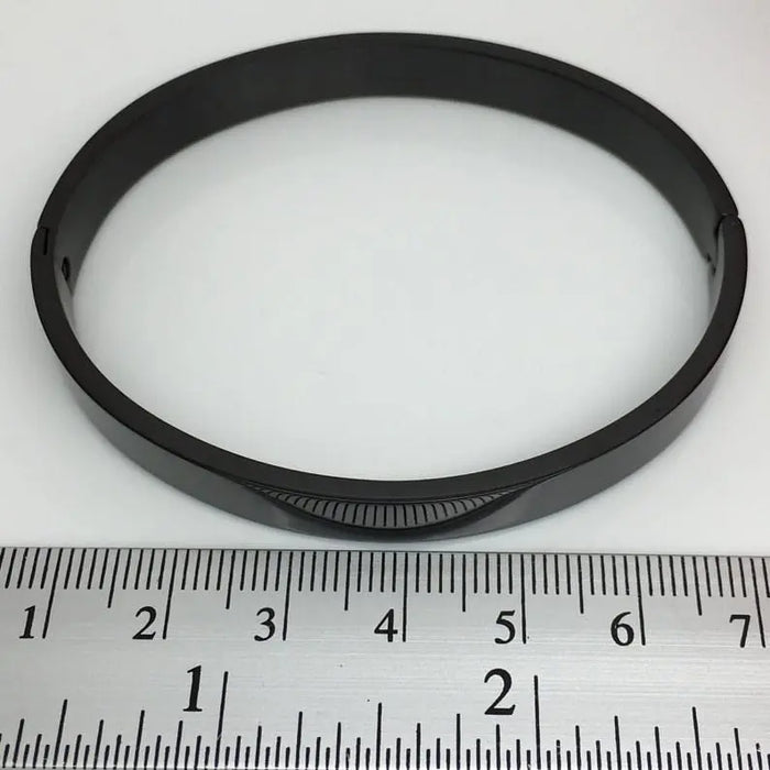 Black Stainless Steel Bangle - BELARIC