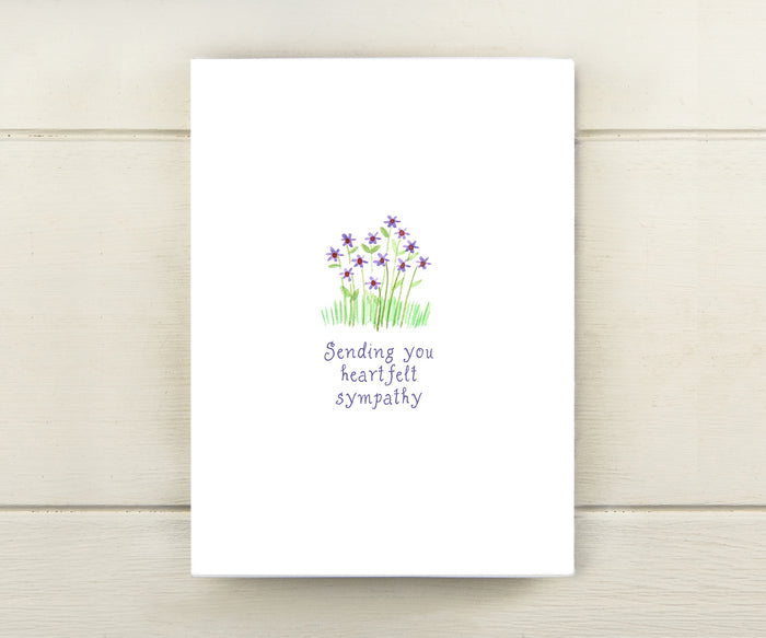 Blue Daisies Sympathy Card