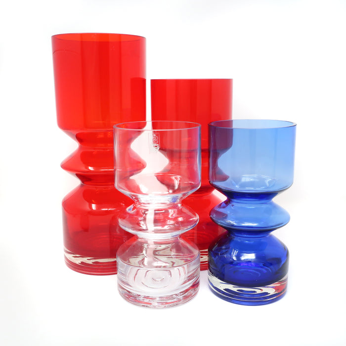 Blue Modernist Vase by Tamara Aladin for Riihimaen Lasi Oy