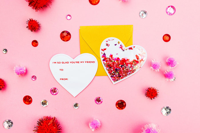Boxed Confetti Heart Cards