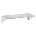 Bradley 758-024 Bradex Shelf w/ Integral End Bracket Surface Mounted 24" - Satin - Prestige Distribution