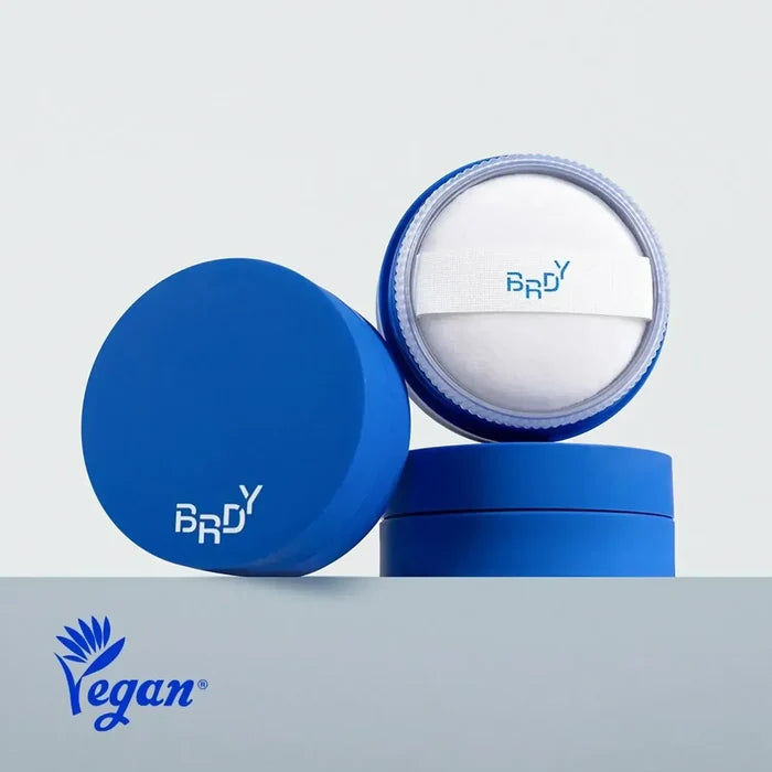 B.READY Blue Sebum Powder by Gentleman Korea - blue compact sebum powder for men, vegan formula, puff applicator visible