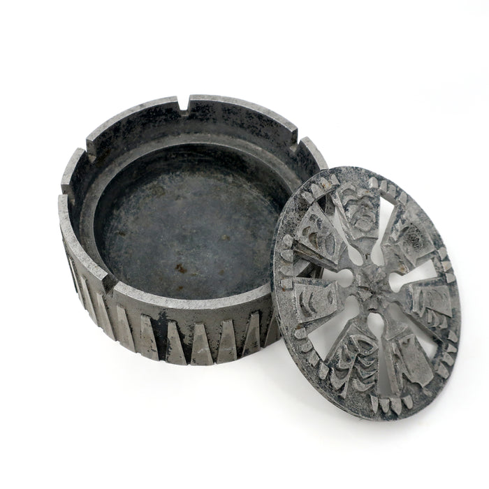 Brutalist Cast Aluminum Ashtray