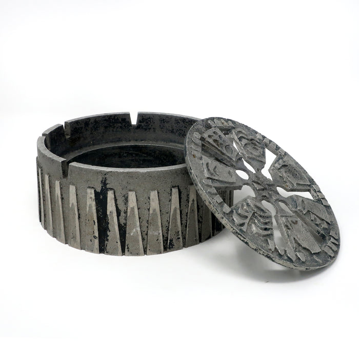 Brutalist Cast Aluminum Ashtray