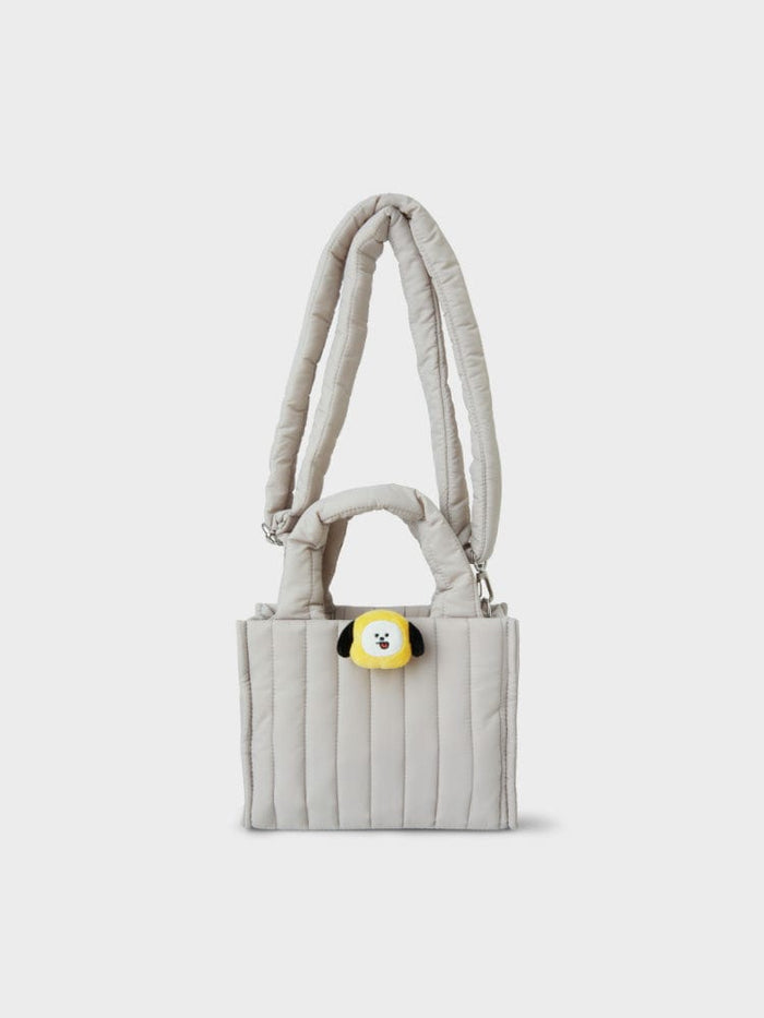 BT21 CHIMMY QUILTED BAG WITH FACE PLUSH BADGE WINTER EDITION