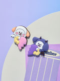 BT21 CHIMMY SILICONE MAGNET SET (2PCS) ANGEL & VILLAIN