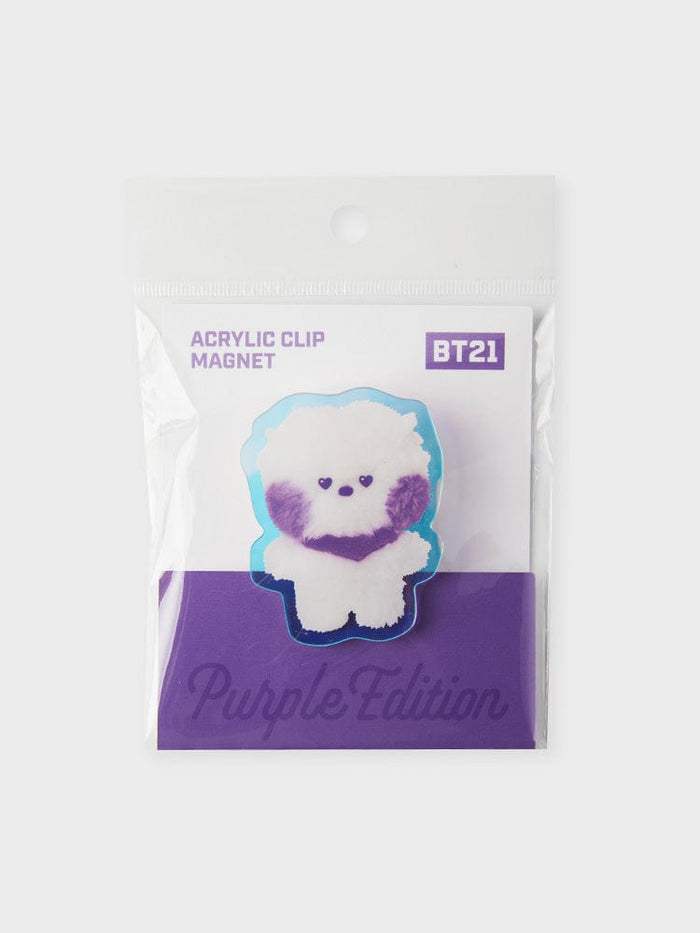 BT21 RJ minini ACRYLIC MAGNETIC CLIP PURPLE OF WISH EDITION