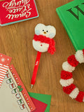 BT21 TATA mini minini SNOWMAN PLUSH GEL PEN PETITE HOLIDAY