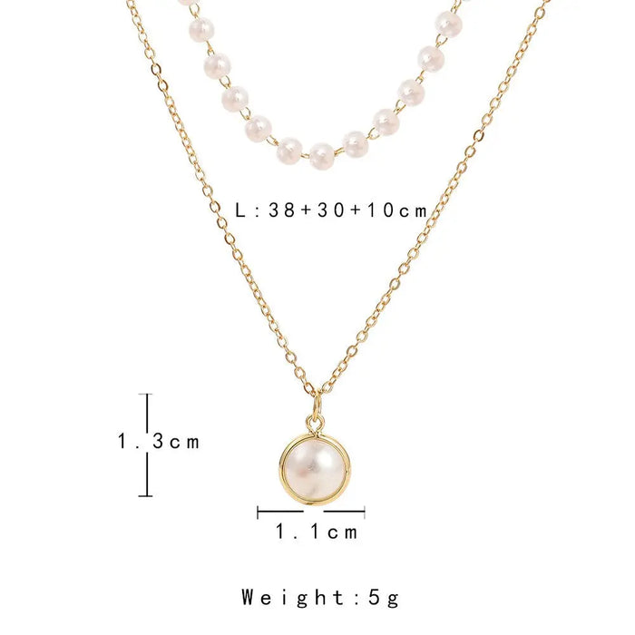 Gold Double Layer Necklace - BELARIC