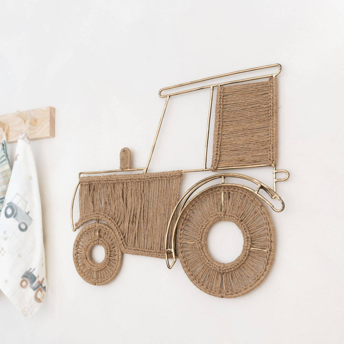Charlie Farmhouse Jute Tractor Nursery Wall Decor