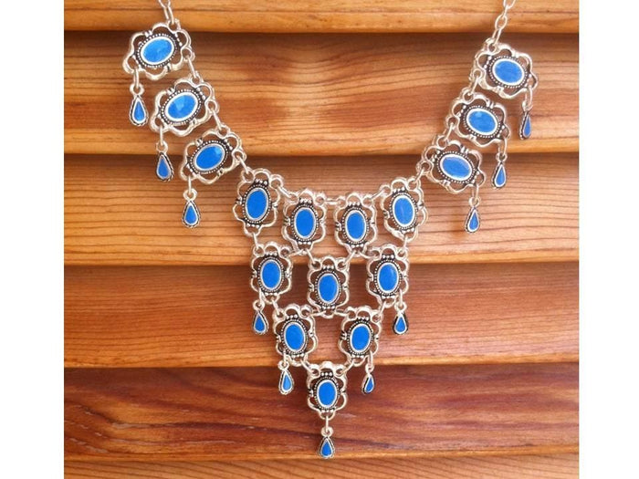 Chellal Necklace - Turquoise - Moroccan Corridor