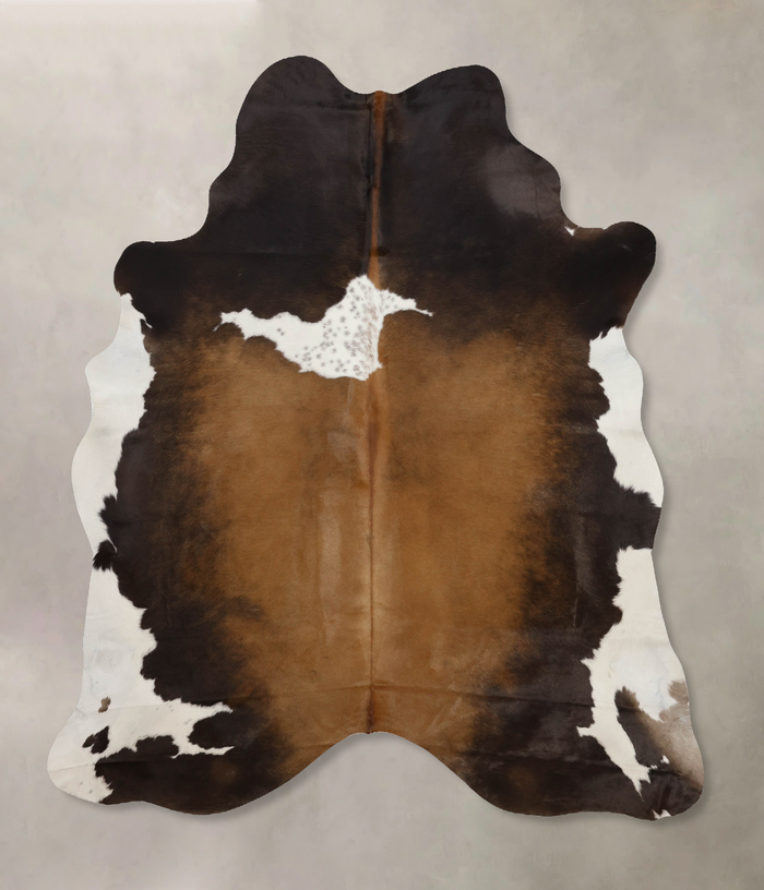 Chocolate and White Cowhide Rug #B10753