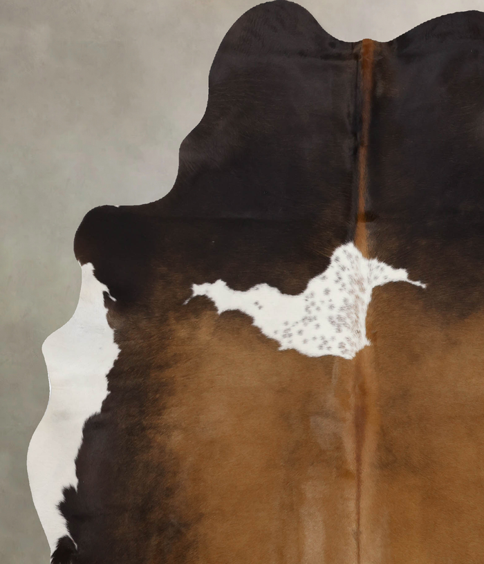 Chocolate and White Cowhide Rug #B10753