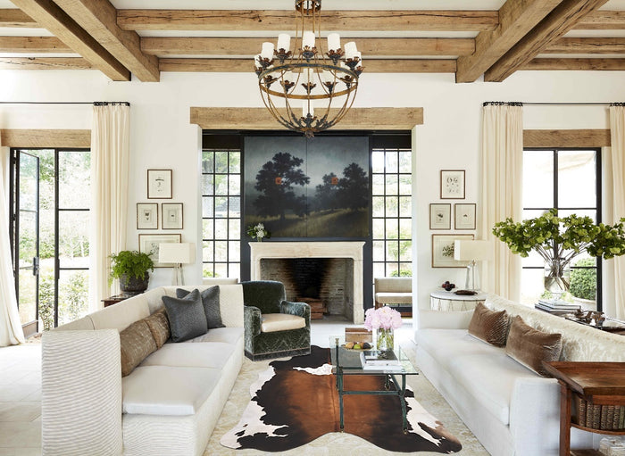 Chocolate and White Cowhide Rug #B10753
