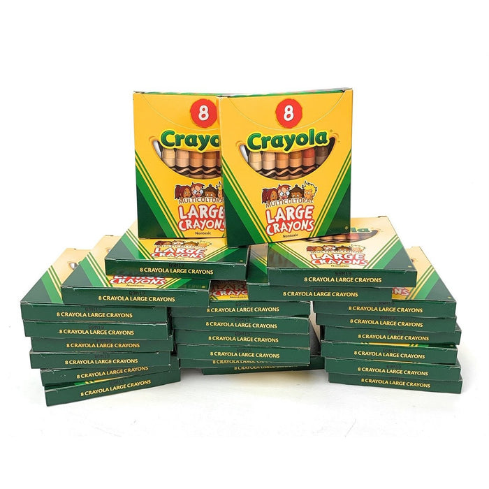 Crayola 52-080W Large Multicultural Crayons 8-Piece, 24-Pack