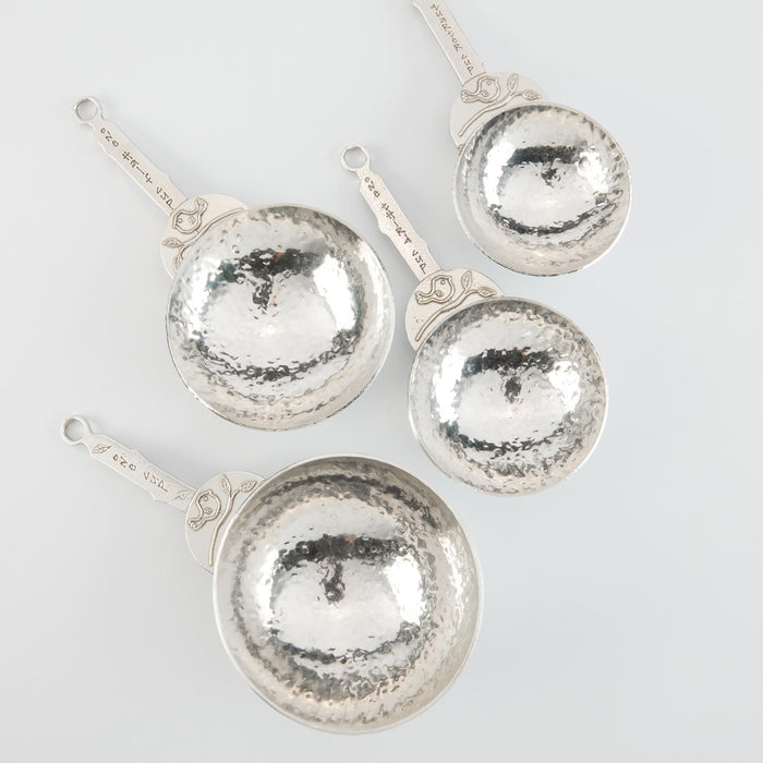 Crosby & Taylor Bird 4-piece Artisan Pewter Measuring Cup Set, Handmade in the USA
