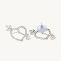 Sparkling Heart Crystal Earrings – Romantic Silver-Plated Studs for Women - BELARIC