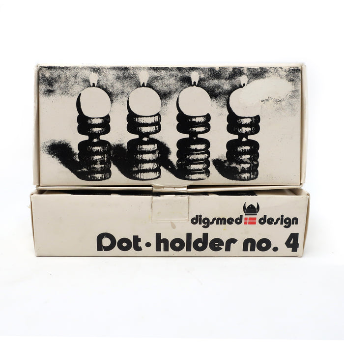 Danish Modern Turned Teak DOT HOLDER No.4 Candleholders by Digsmed