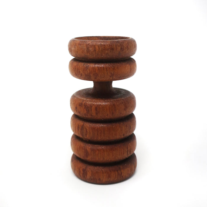 Danish Modern Turned Teak DOT HOLDER No.4 Candleholders by Digsmed