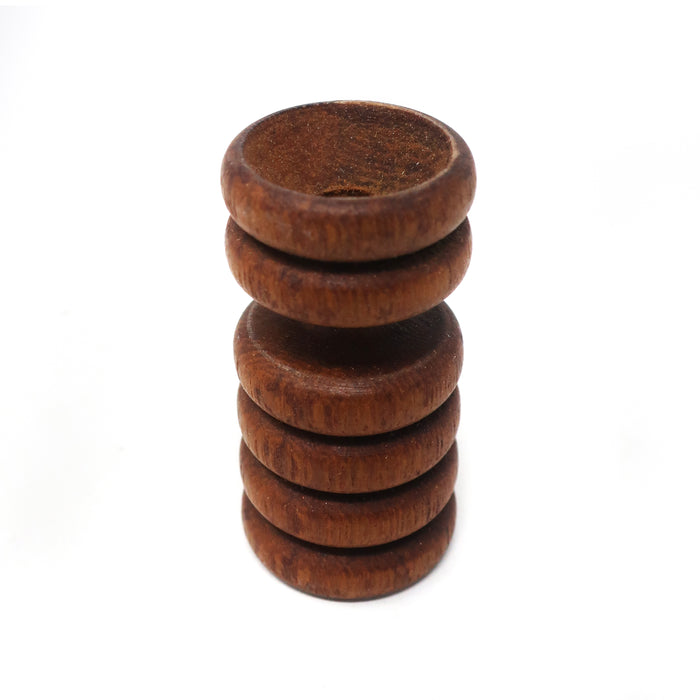Danish Modern Turned Teak DOT HOLDER No.4 Candleholders by Digsmed