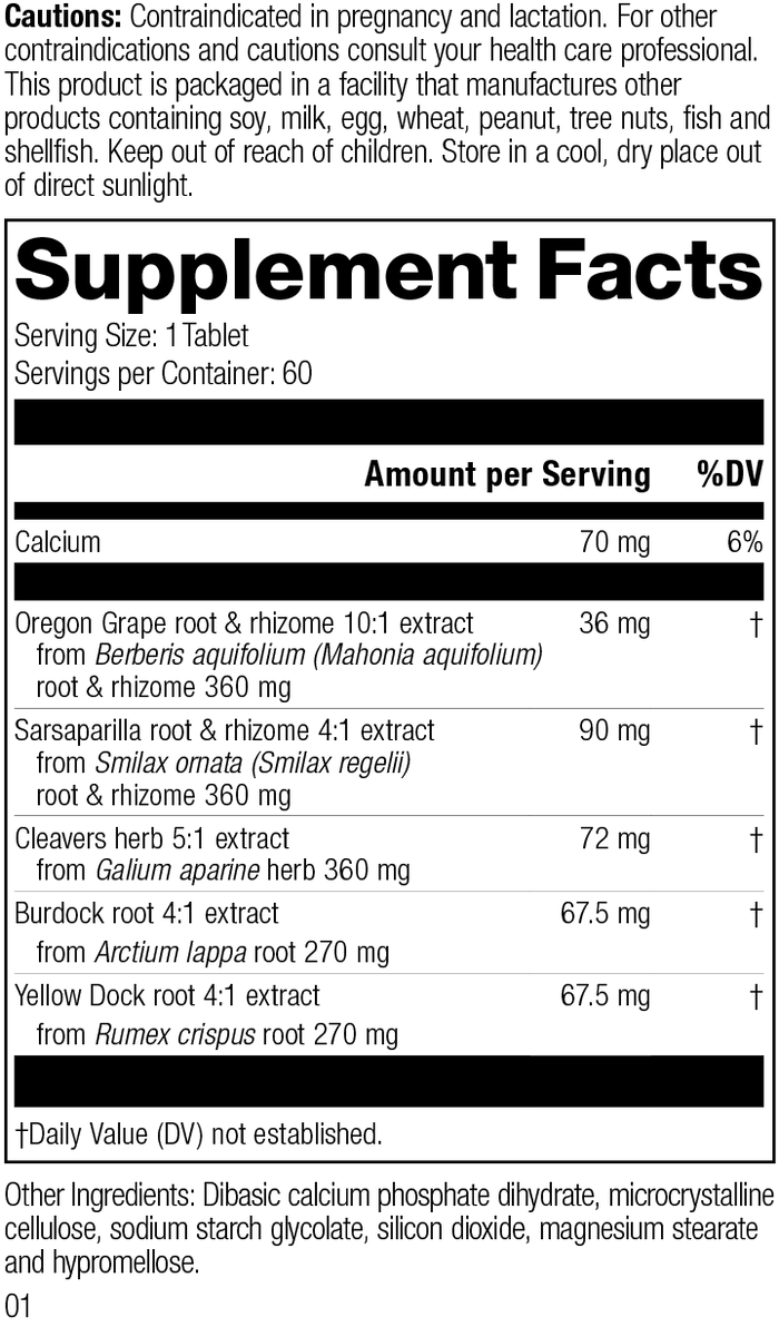 supplement fact label