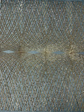 Diamond Geometric Sequins - Gold on Black - 2 Way Stretch Lace Geometric Fabric Sold By Yard