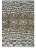 Diamond Geometric Sequins - Rose Gold on Blush - 2 Way Stretch Lace Geometric Fabric Sold By Yard