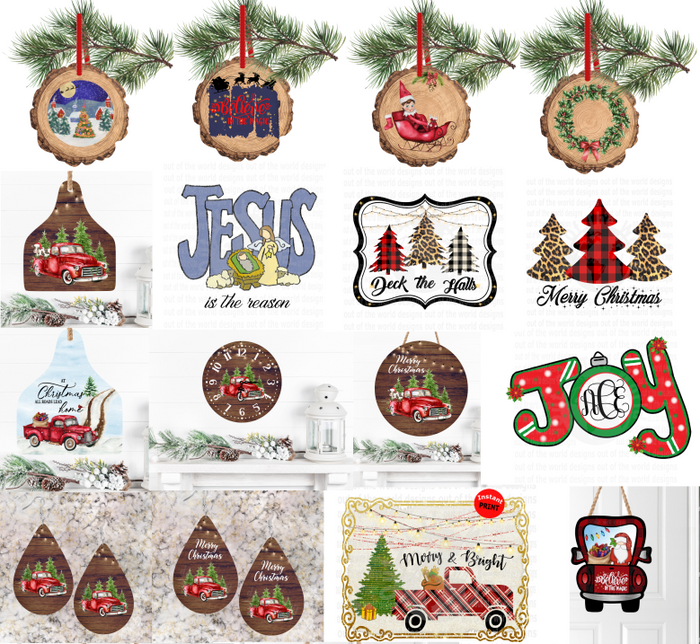 Digital download - 60 piece Christmas Bundle - made for our sub blanks