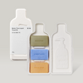 DONGGUBAT Berry Dan Liquid Travel Kit 60g displayed with soap, conditioner, and face & body bars.
