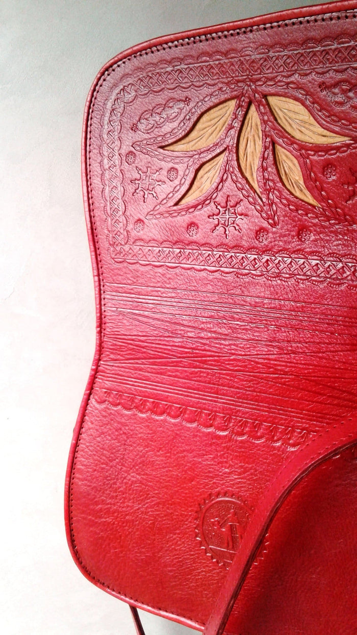 LSSAN Handbag - Palm- Red - Shoulder | Moroccan Corridor