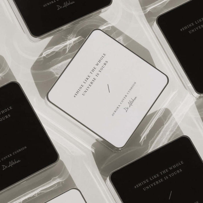 Top view of DR.ALTHEA Aurora Cover Cushion 15g packaging showcasing elegant design