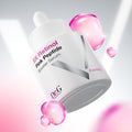 DR.G Leti Booster Firming Serum 30ml with 8x Retinol and Pink Peptide for enhanced skin firmness displayed with pink droplets.