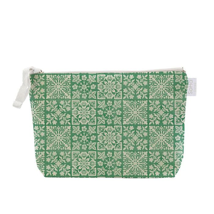 Evergreen Quilt Cosmetic Bag, Large