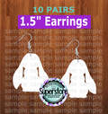 Floppy bunny earrings size 1.5 inch - BULK PURCHASE 10pair