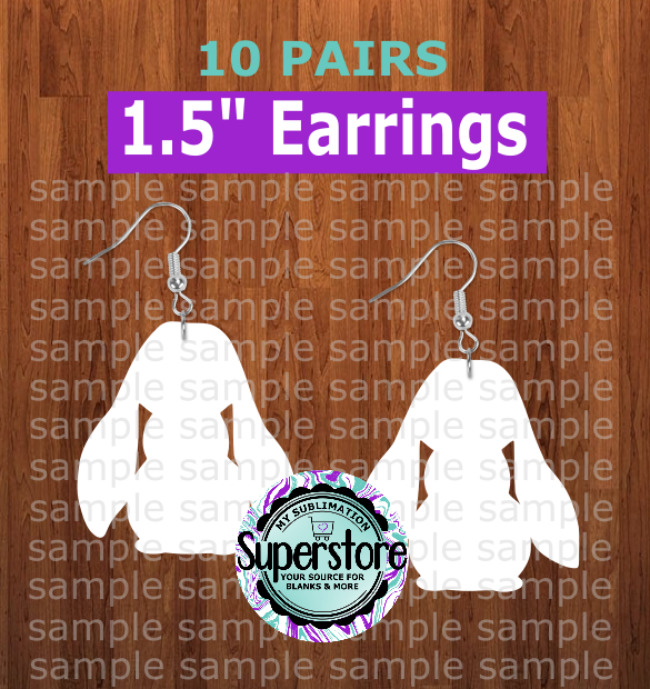 Floppy bunny earrings size 1.5 inch - BULK PURCHASE 10pair