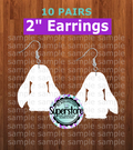 Floppy bunny earrings size 2 inch - BULK PURCHASE 10pair